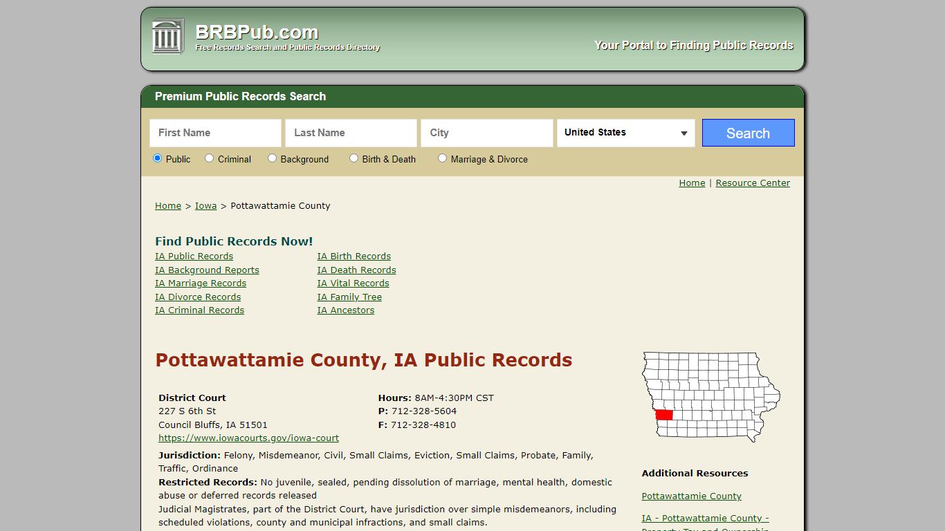 Pottawattamie County Public Records | Search Iowa Government Databases